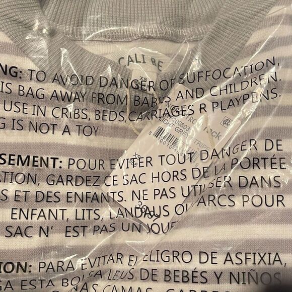 Nordstrom Cali Be Layered Striped Oversized Sweatshirt NWT NEW XS - Picture 4 of 5